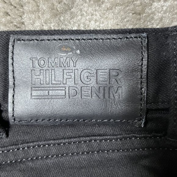 Tommy Hilfiger Slim Fit Straight Leg Jeans Mens Sz 40X32 Black Stretch Denim - Picture 6 of 13